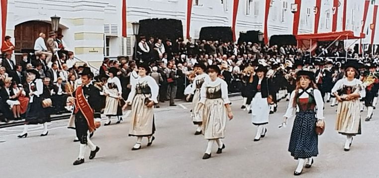 Musikkapelle Kappl beim Festumzug 1984