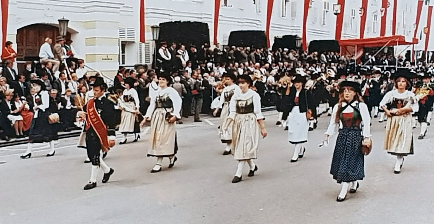 Musikkapelle Kappl beim Festumzug 1984